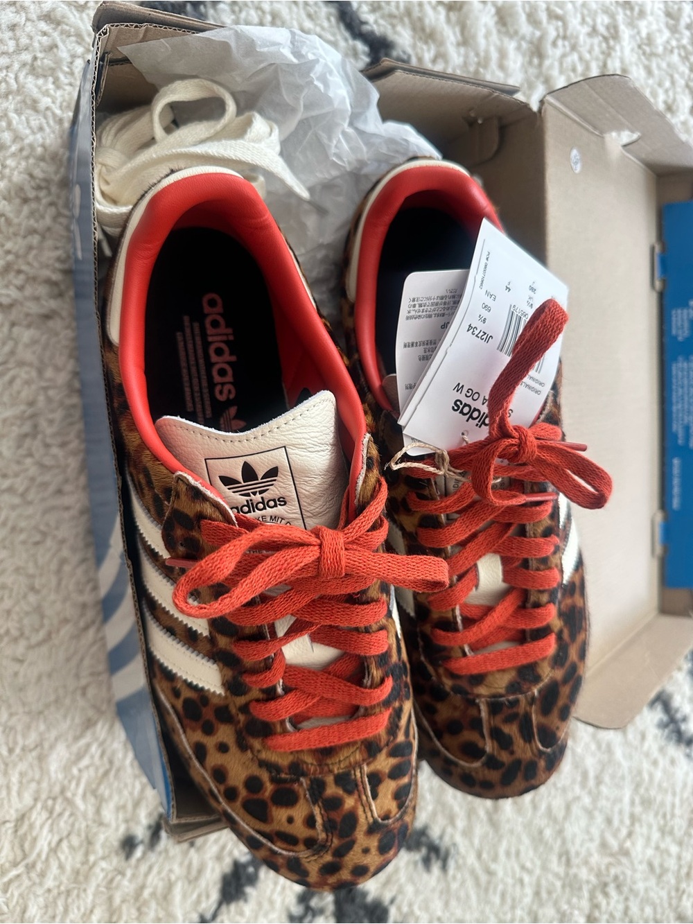 Women’s size 11 NWT never worn adidas Samba OG Cheetah Print Sneakers- authentic - Picture 3 of 5
